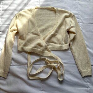 Cream Wrap Sweater